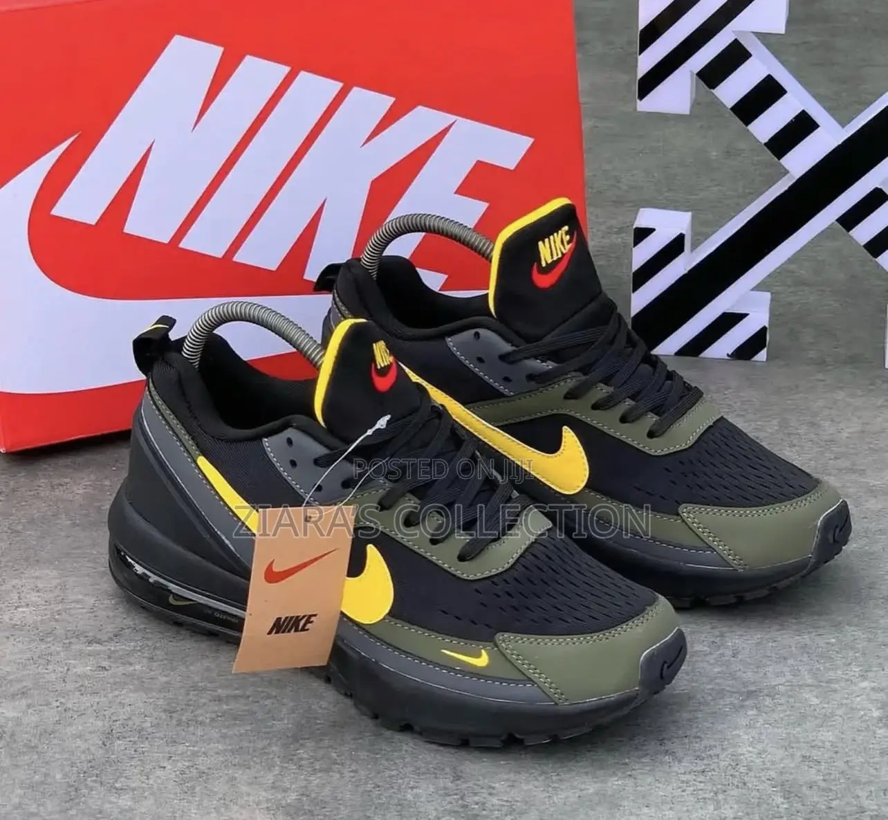 Nike Air Max 270 Premium Black Yellow Sneakers