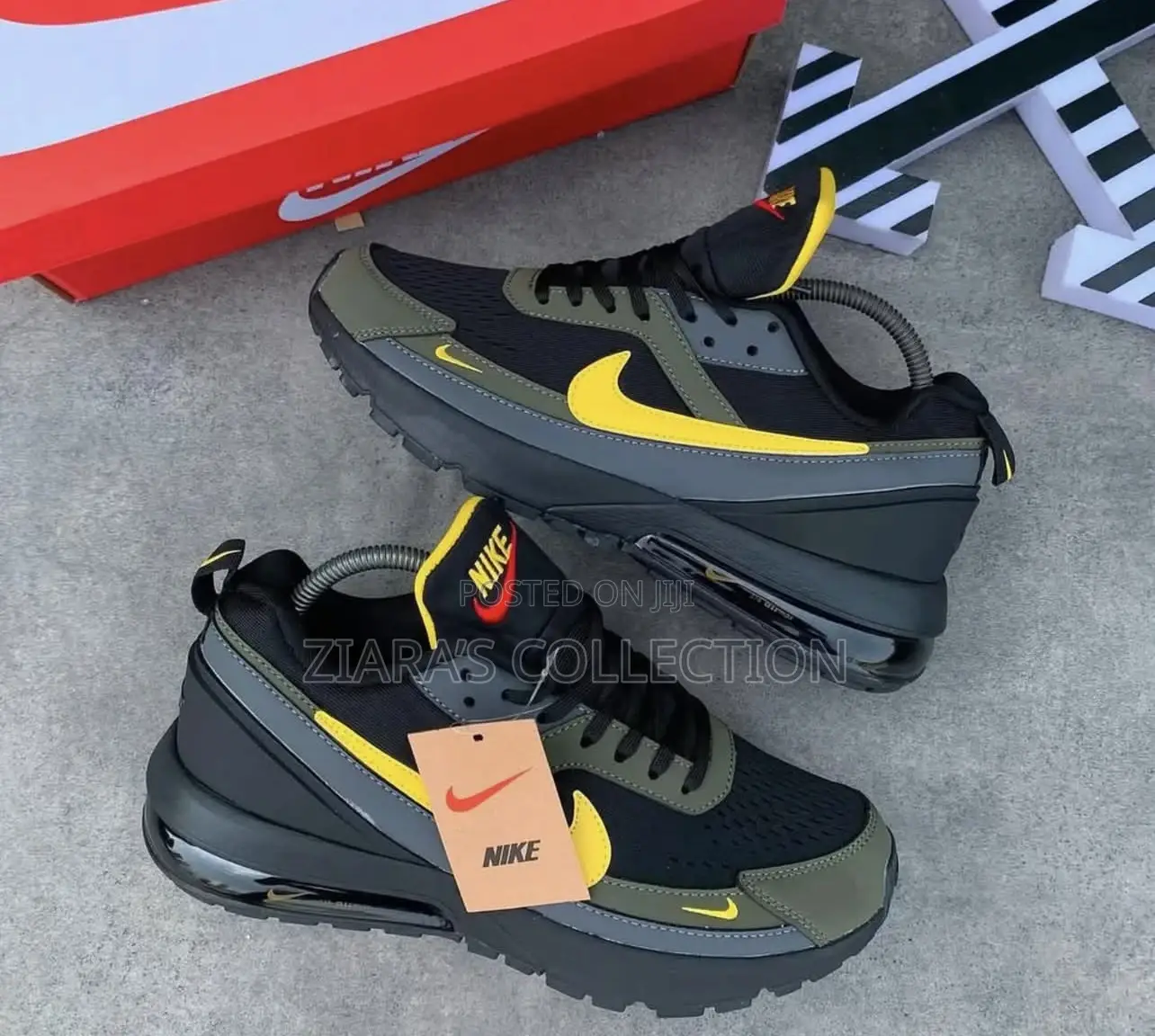 Nike Air Max 270 Premium Black Yellow Sneakers