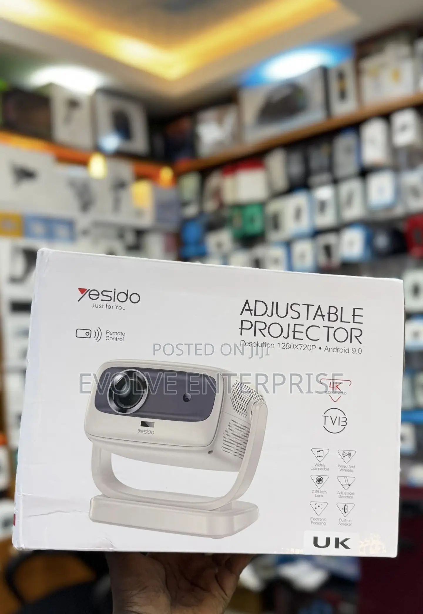 Adjustable Projector Resolution 1280X720P