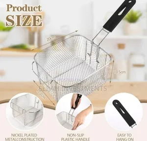 High Quality Deeper Fryer Basket With Non Slip Handle
