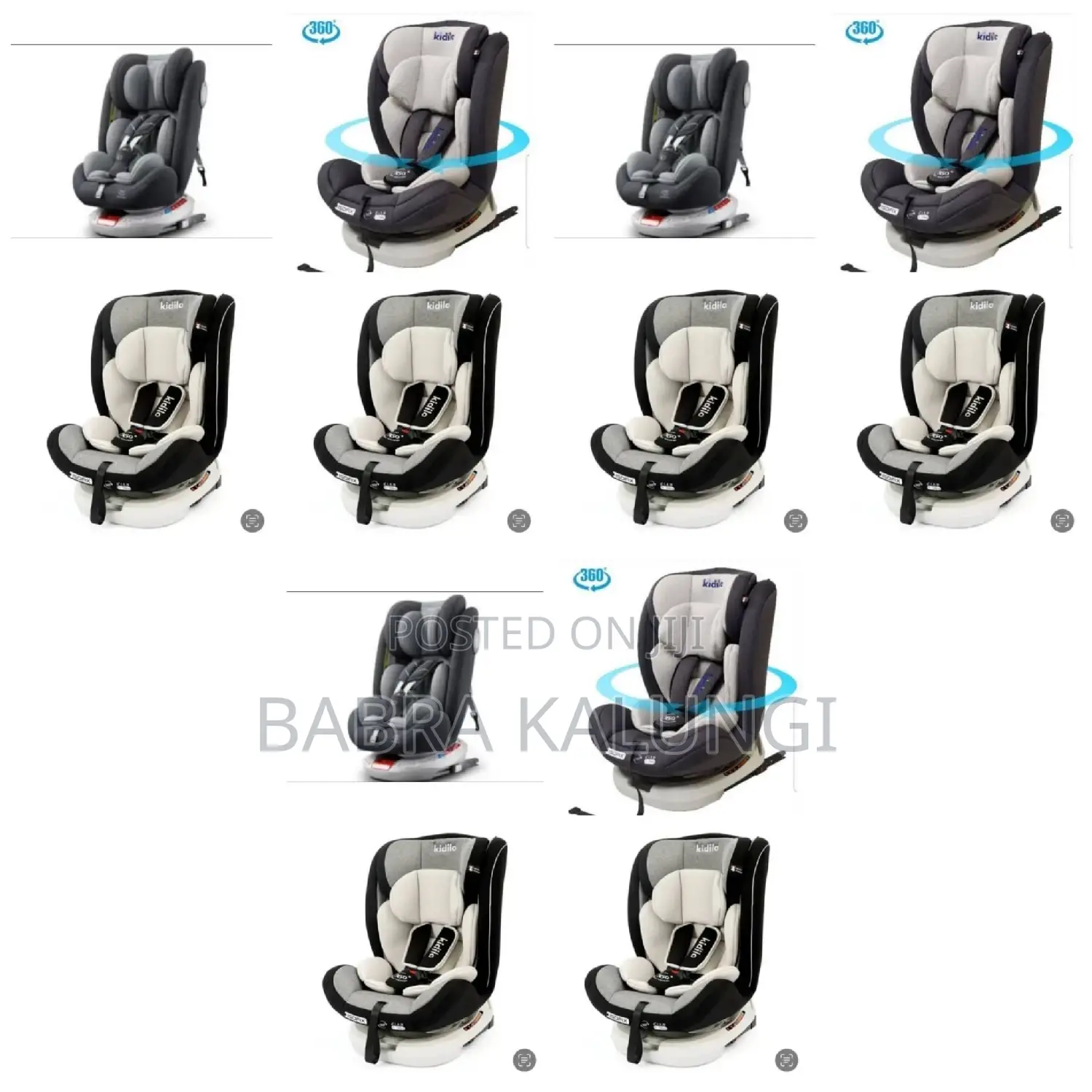 Kidilo 360° Rotation Car Seat With Isofix