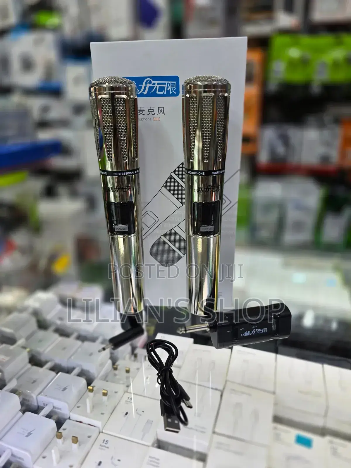 2 Metalic Heavy Duty Uhf Wireless Microphone