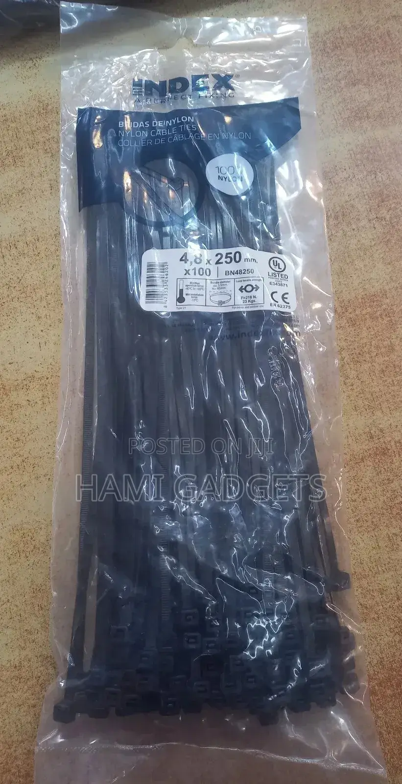 Cable Ties 4,8x250mm (100pcs)