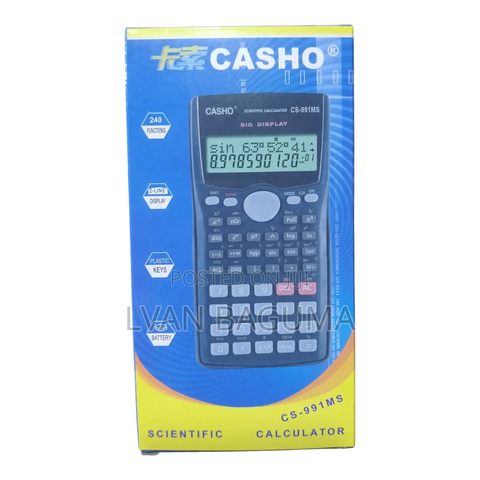 CASHO and KADIO Scientific Calculators - 240 Functions
