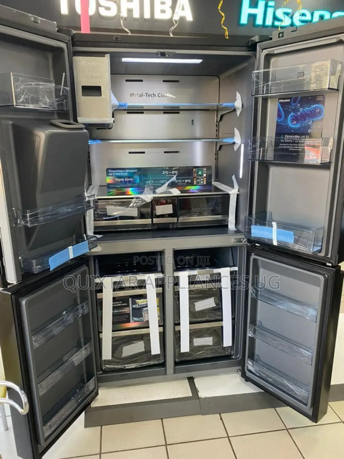 Hisense 680L Smart Nofrost Side-by-Side Fridge| Wifi |Youtub