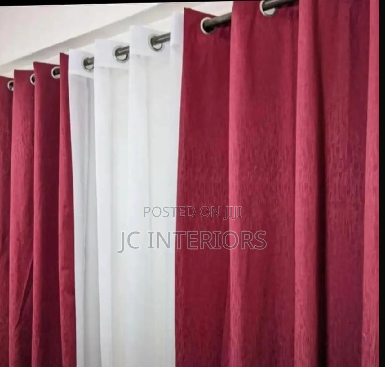 Plain Maroon Curtains