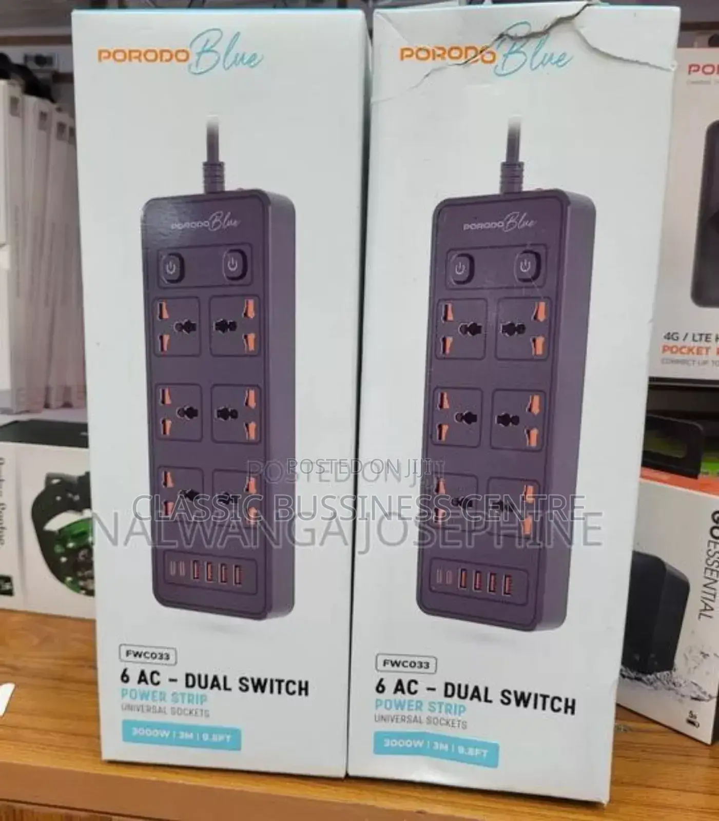 Porodo 6AC Dual Switch