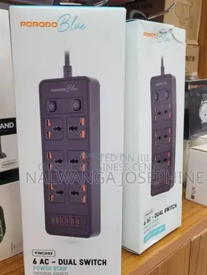Porodo 6AC Dual Switch