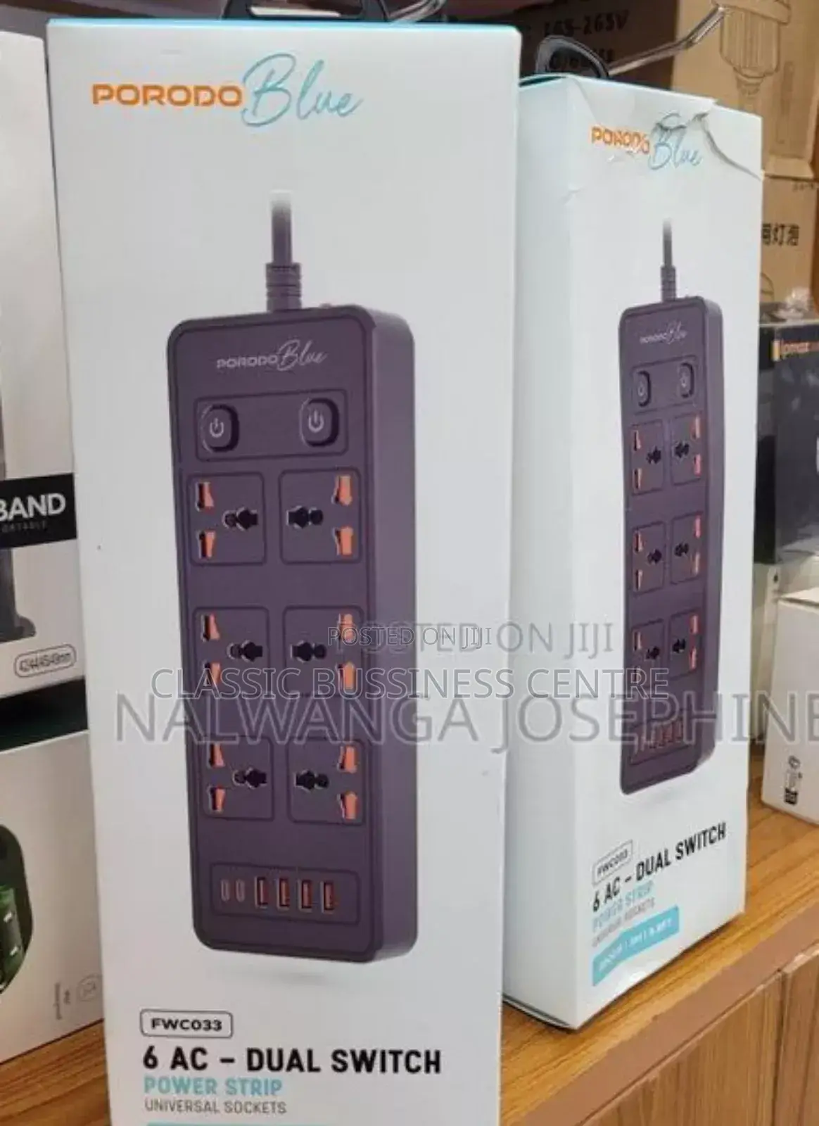 Dual Switch Power Strip Universal Sockets Extension