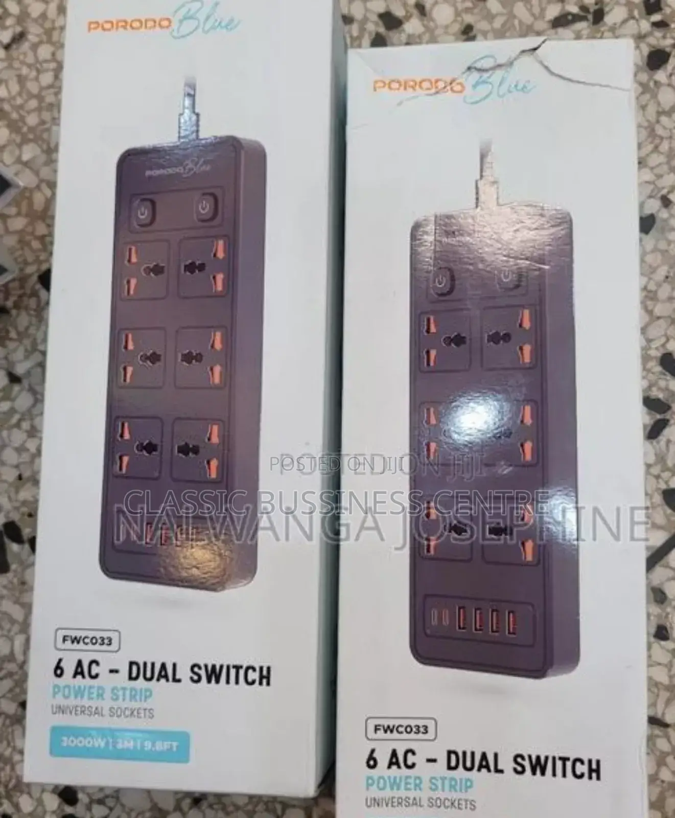 Dual Switch Power Strip Universal Sockets Extension