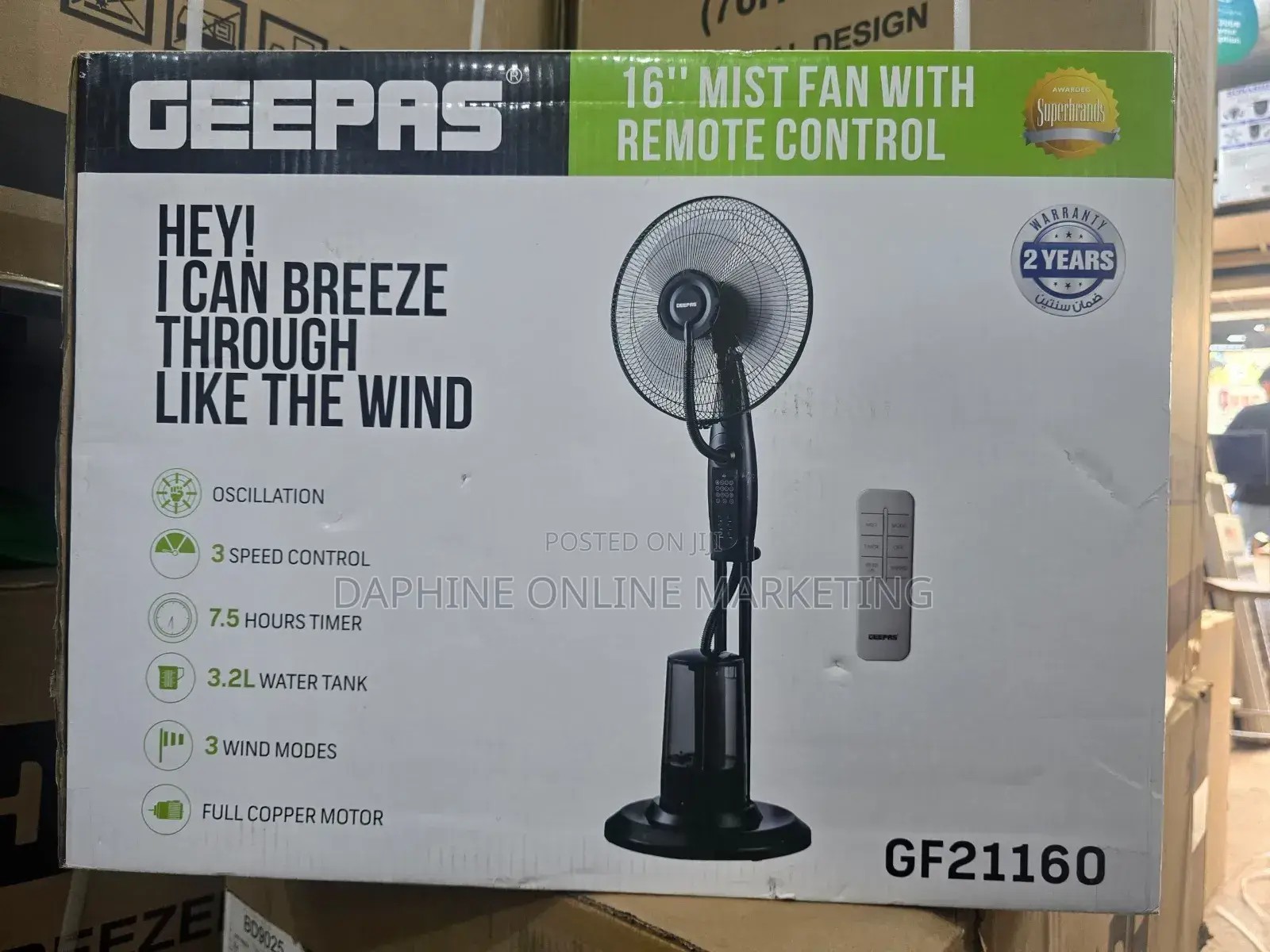 Geepas Mist Fan/ Geepas Electric and Mist Fan