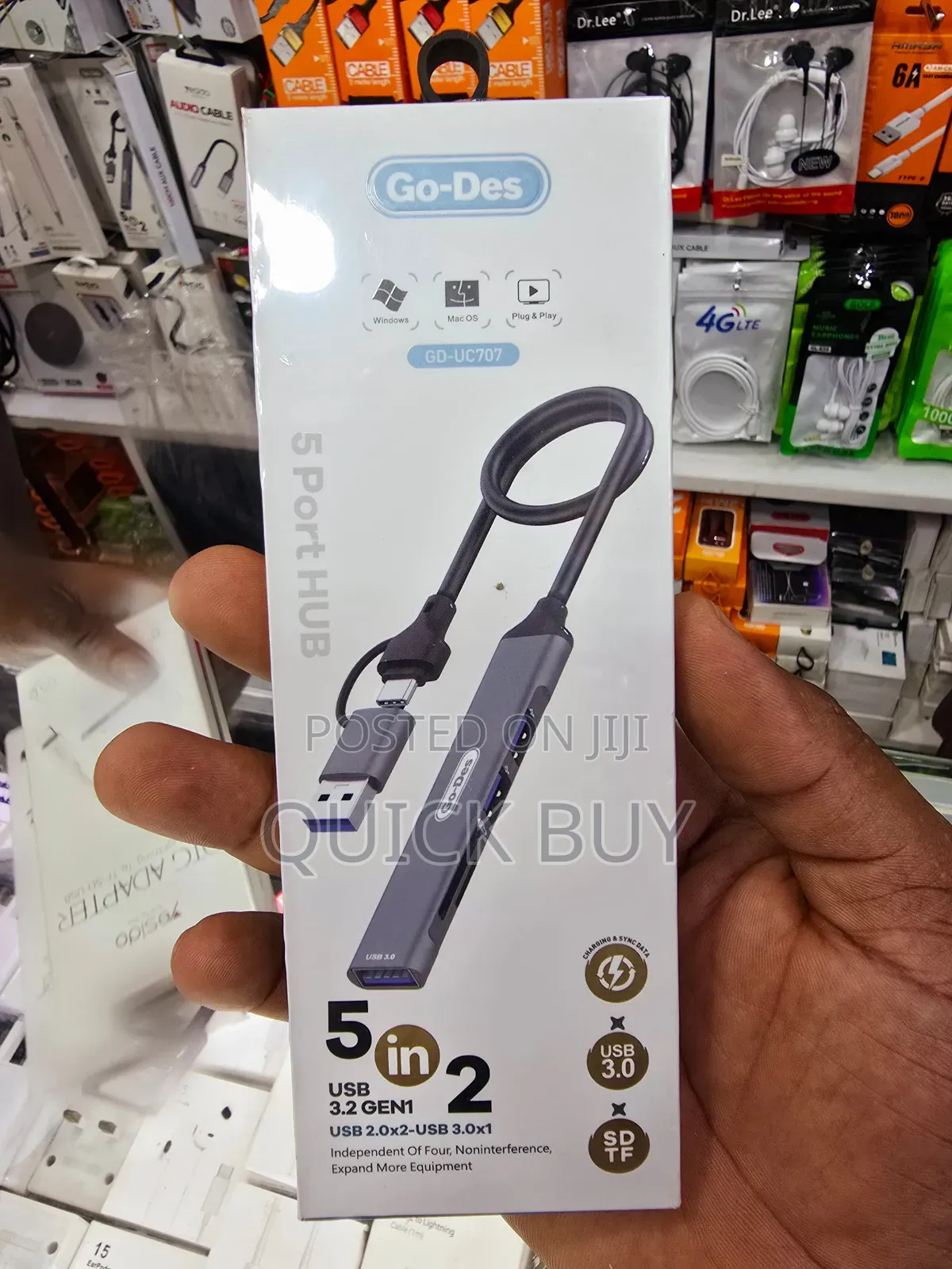 5-in-2 Port Hub