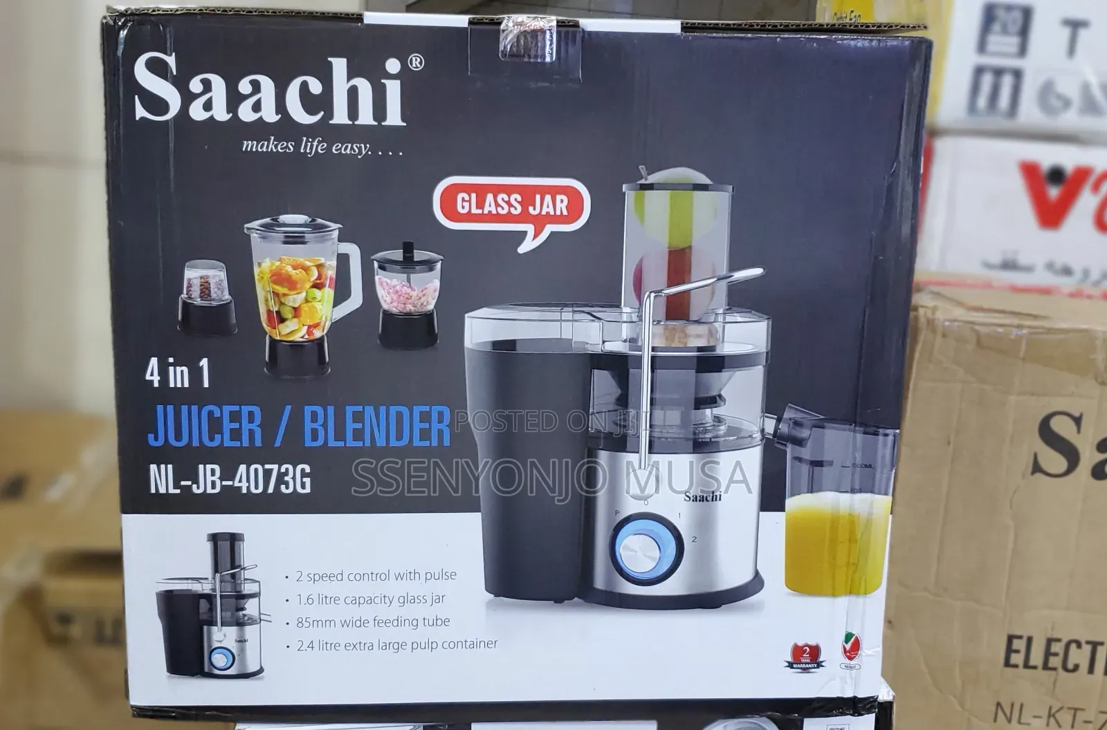 Saachi Juicer Blender 4-in-1 800w | Blend, Juice, Puree Grind