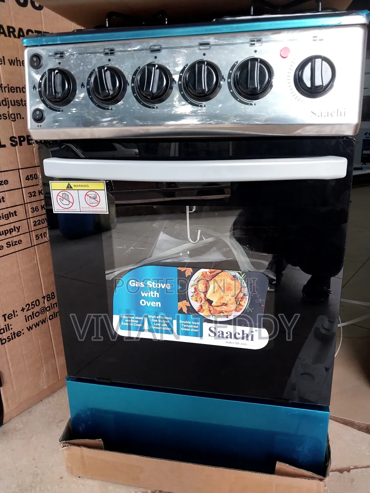 Electric and Gass Saachi Cooker 3+1