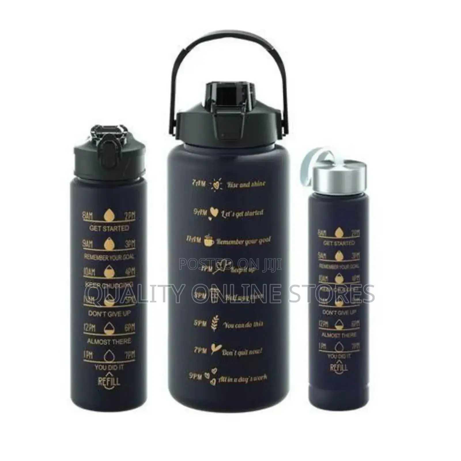 3 in 1 Water Bottle Set With Stickers
