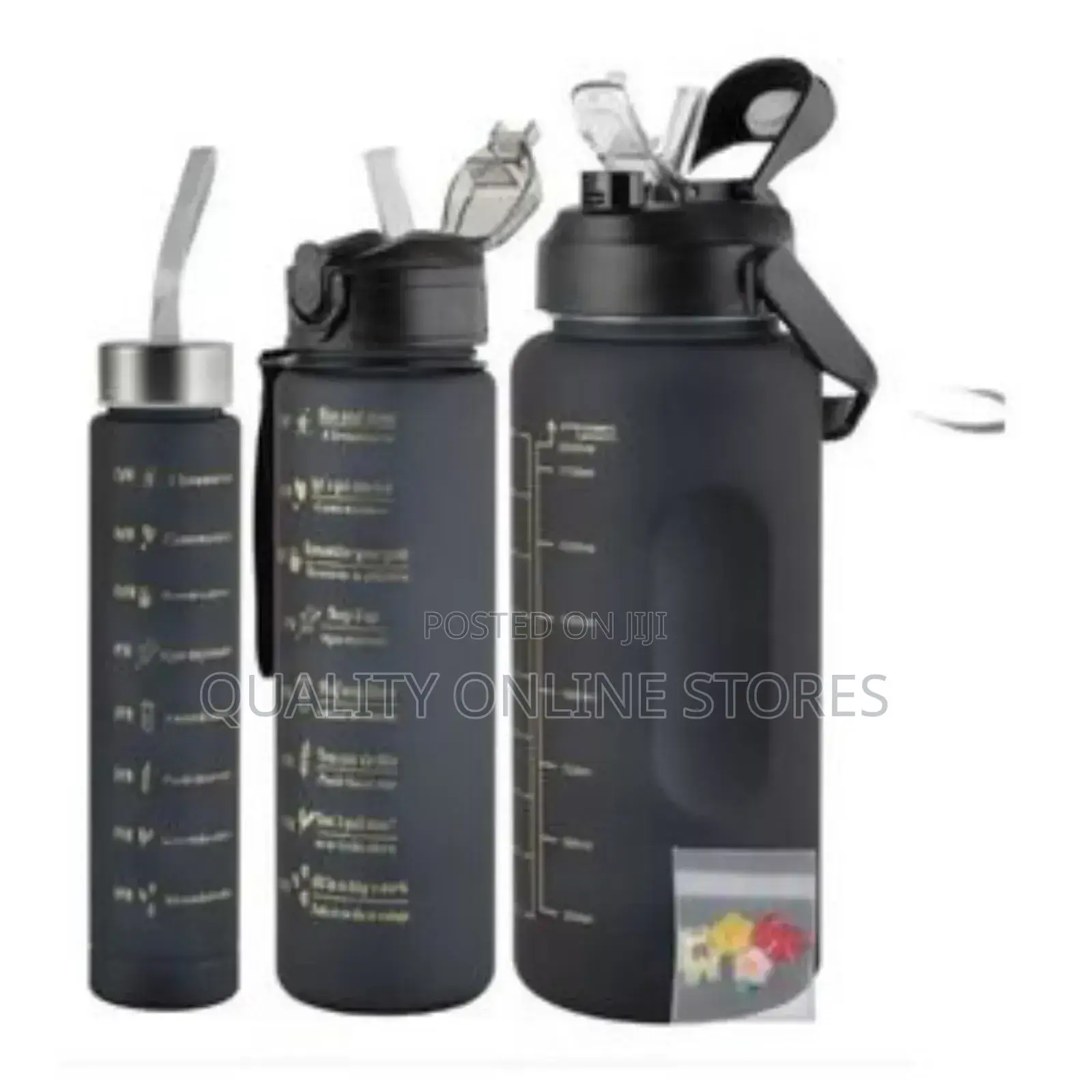 3 in 1 Water Bottle Set With Stickers