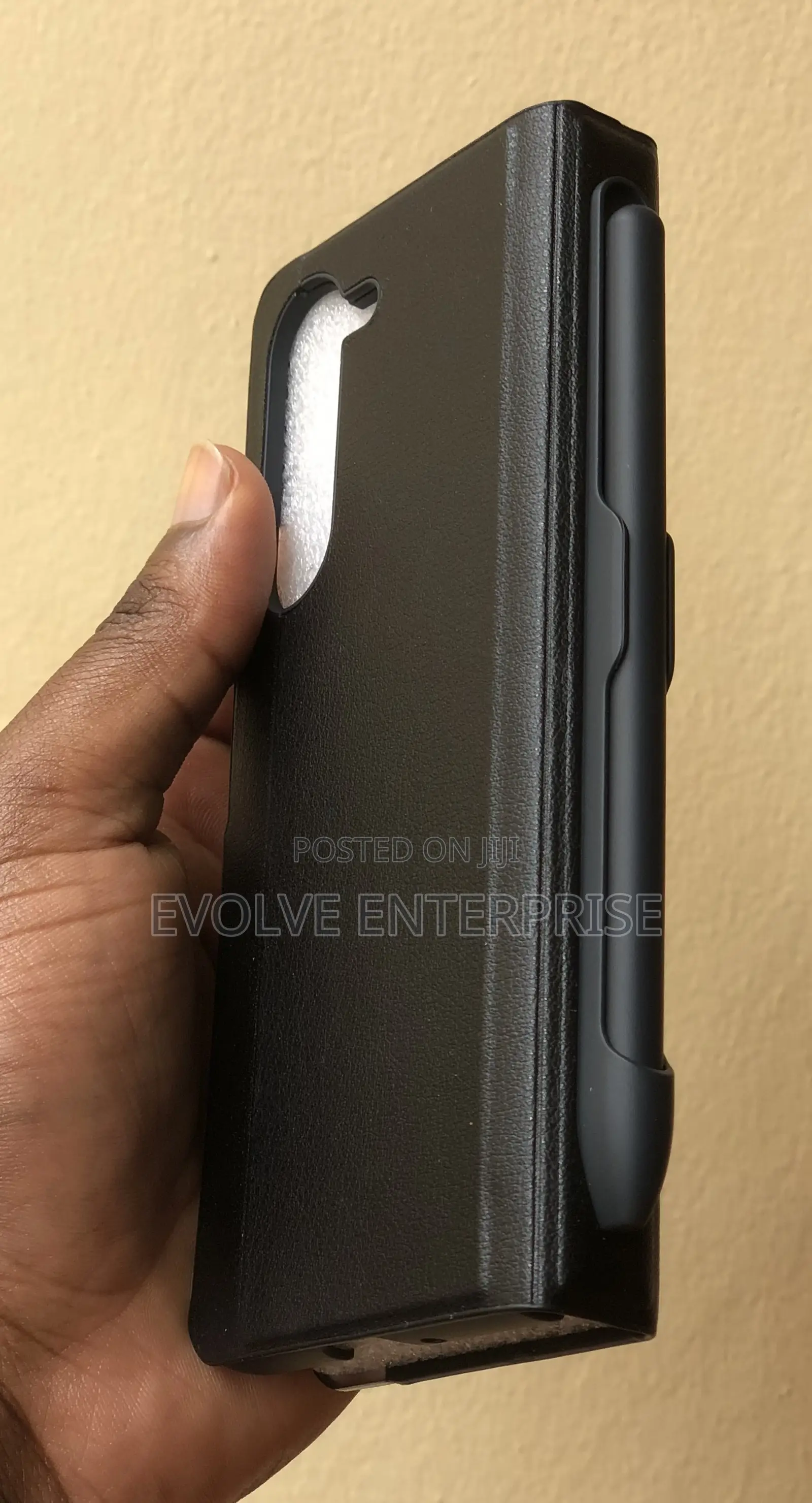Leather Skin Cover S-Pen Case for Samsung Galaxy Z Fold 5