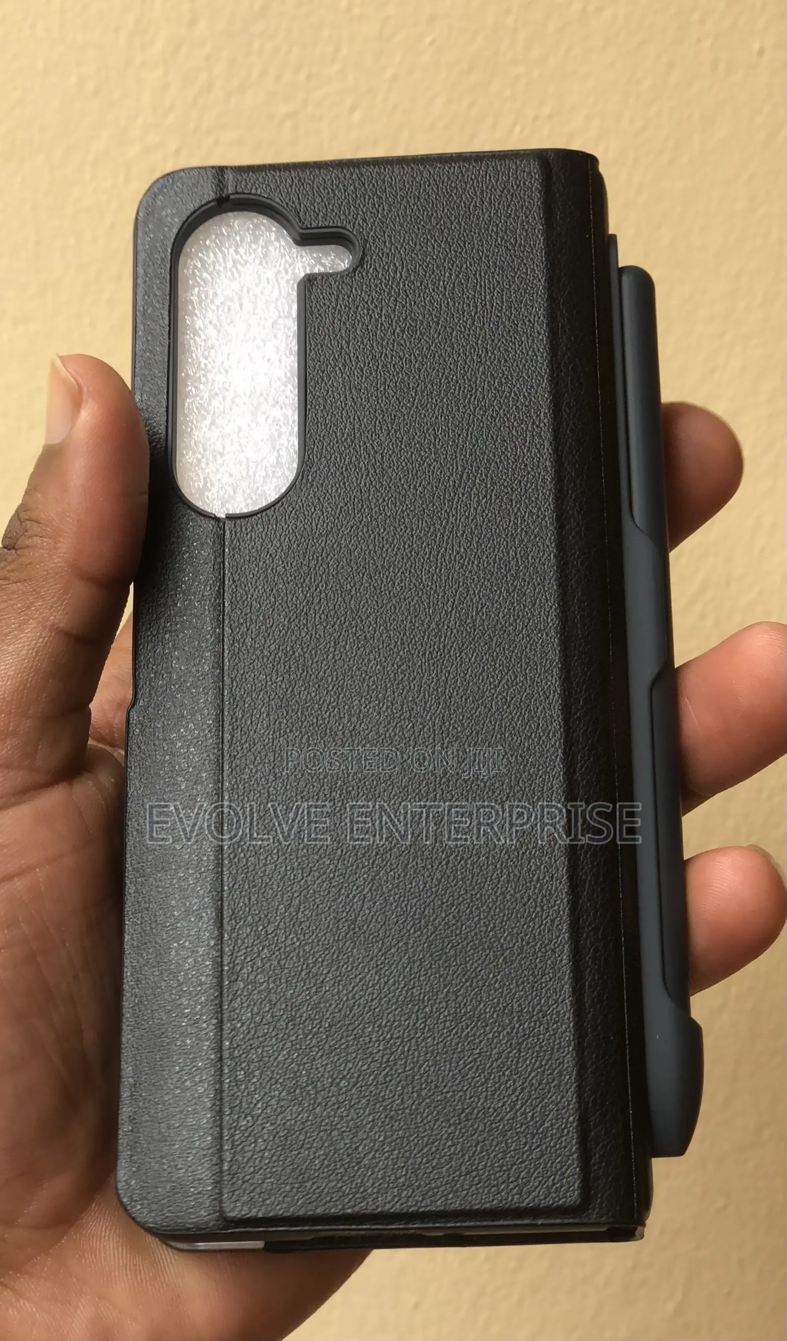 Leather Skin Cover S-Pen Case for Samsung Galaxy Z Fold 5