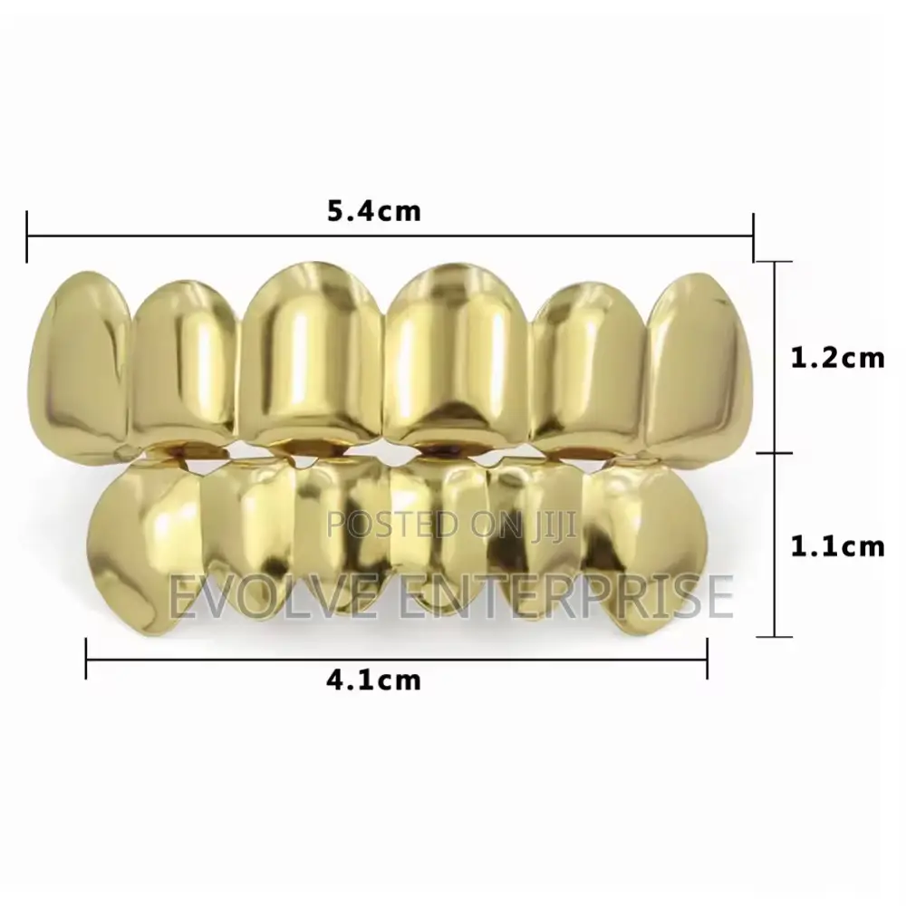 Custom Gold Plated Hip Hop Top Lower Teeth Grillz
