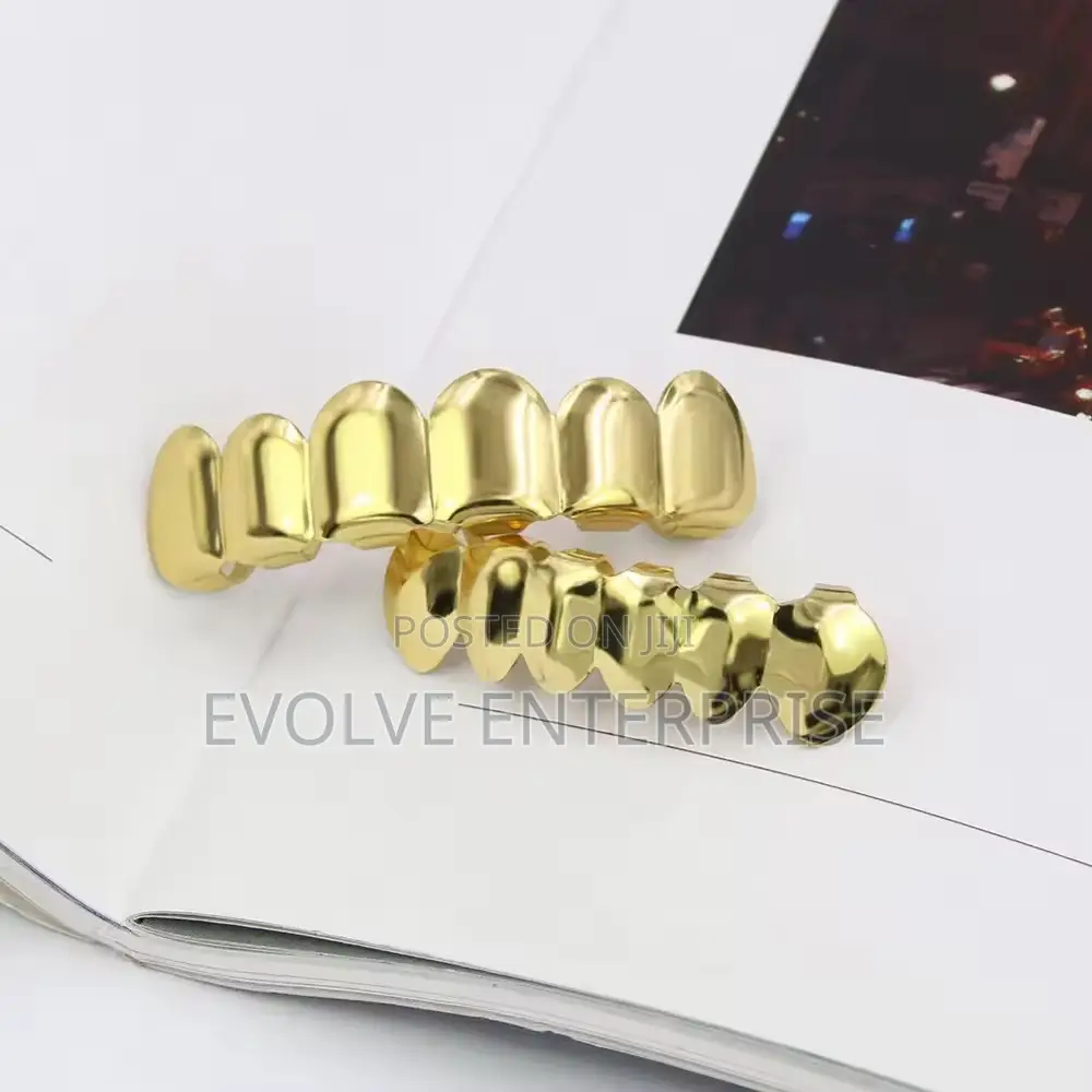 Custom Gold Plated Hip Hop Top Lower Teeth Grillz
