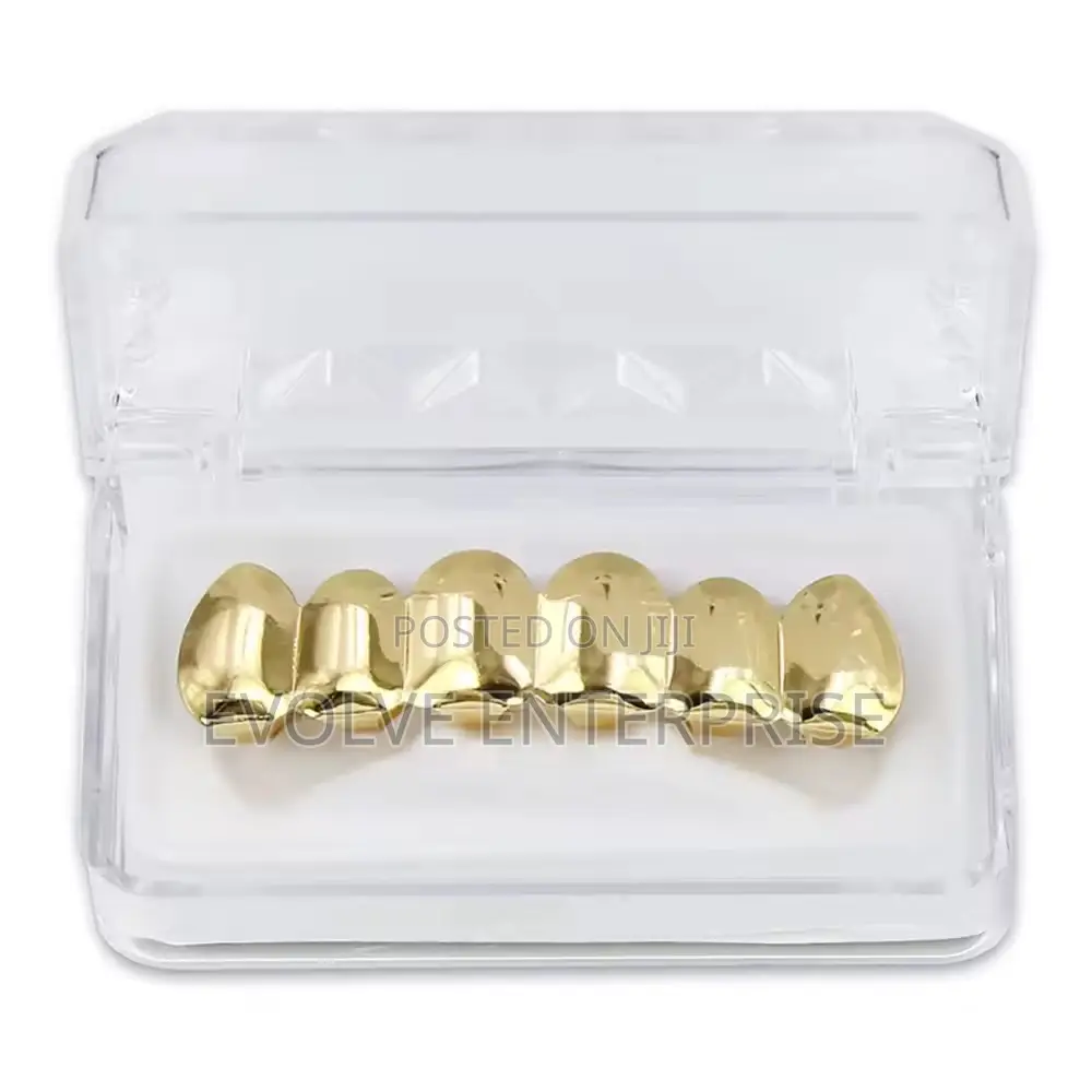 Custom Gold Plated Hip Hop Top Lower Teeth Grillz