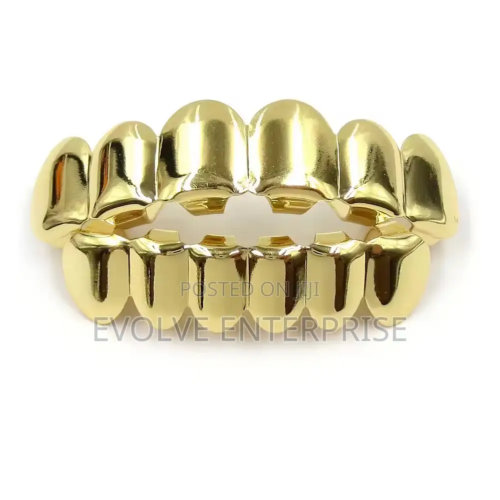 Custom Gold Plated Hip Hop Top Lower Teeth Grillz