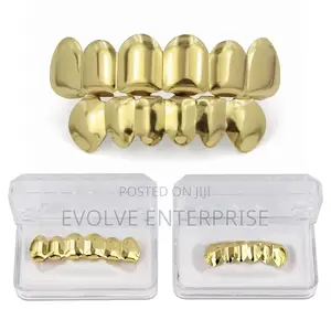 Custom Gold Plated Hip Hop Top Lower Teeth Grillz