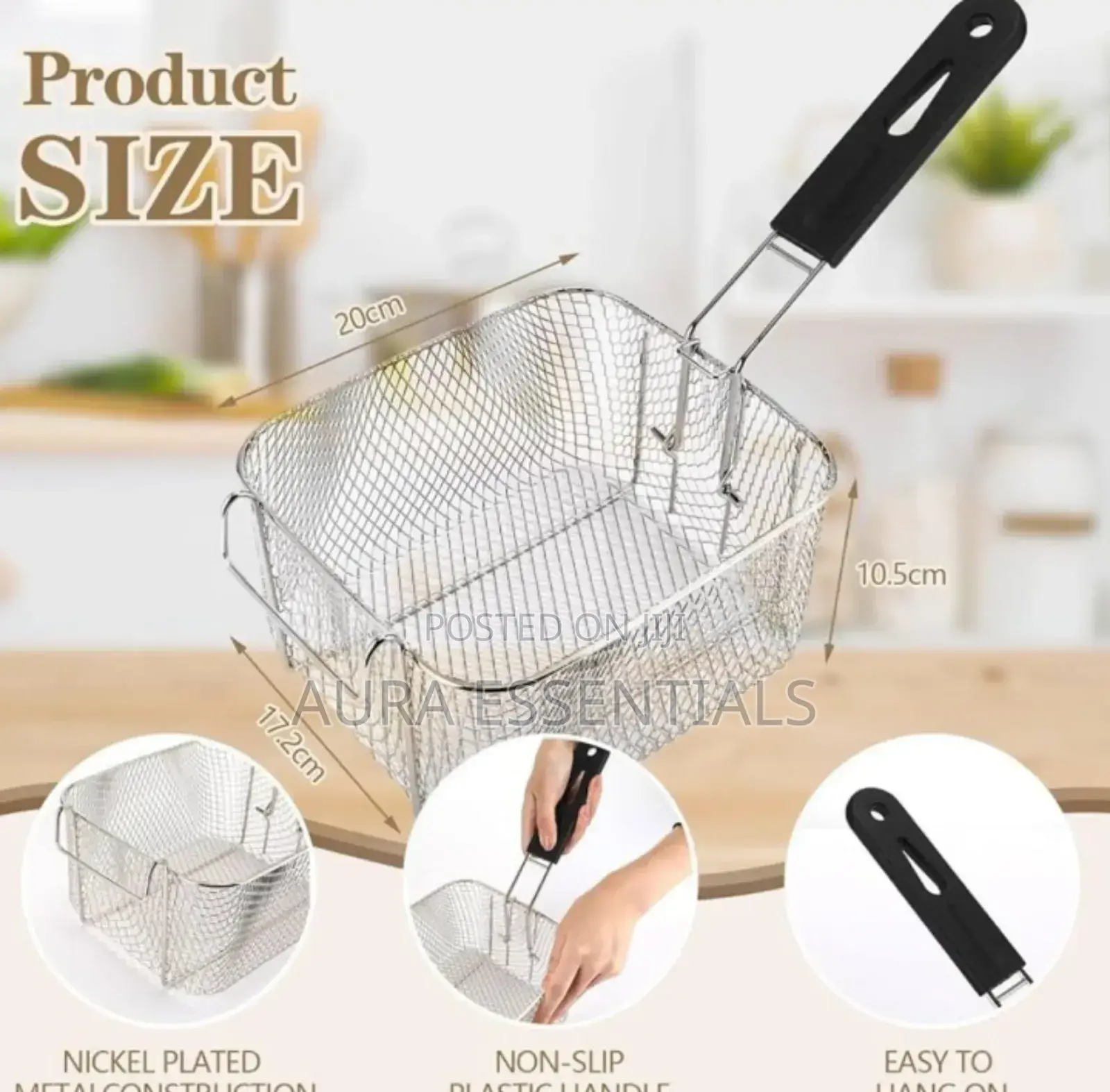 Deep Fryer Baskets With Non Slip Handle