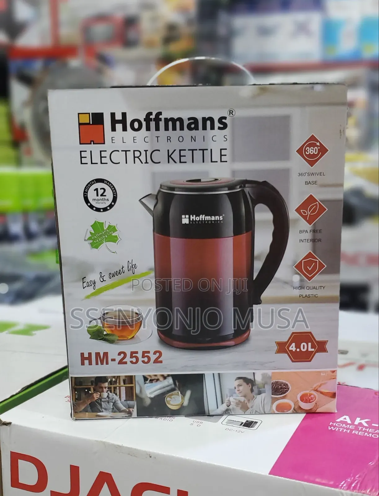Hoffman Hm-2552 | 4l 2500w Electric Kettle for Fast Boiling