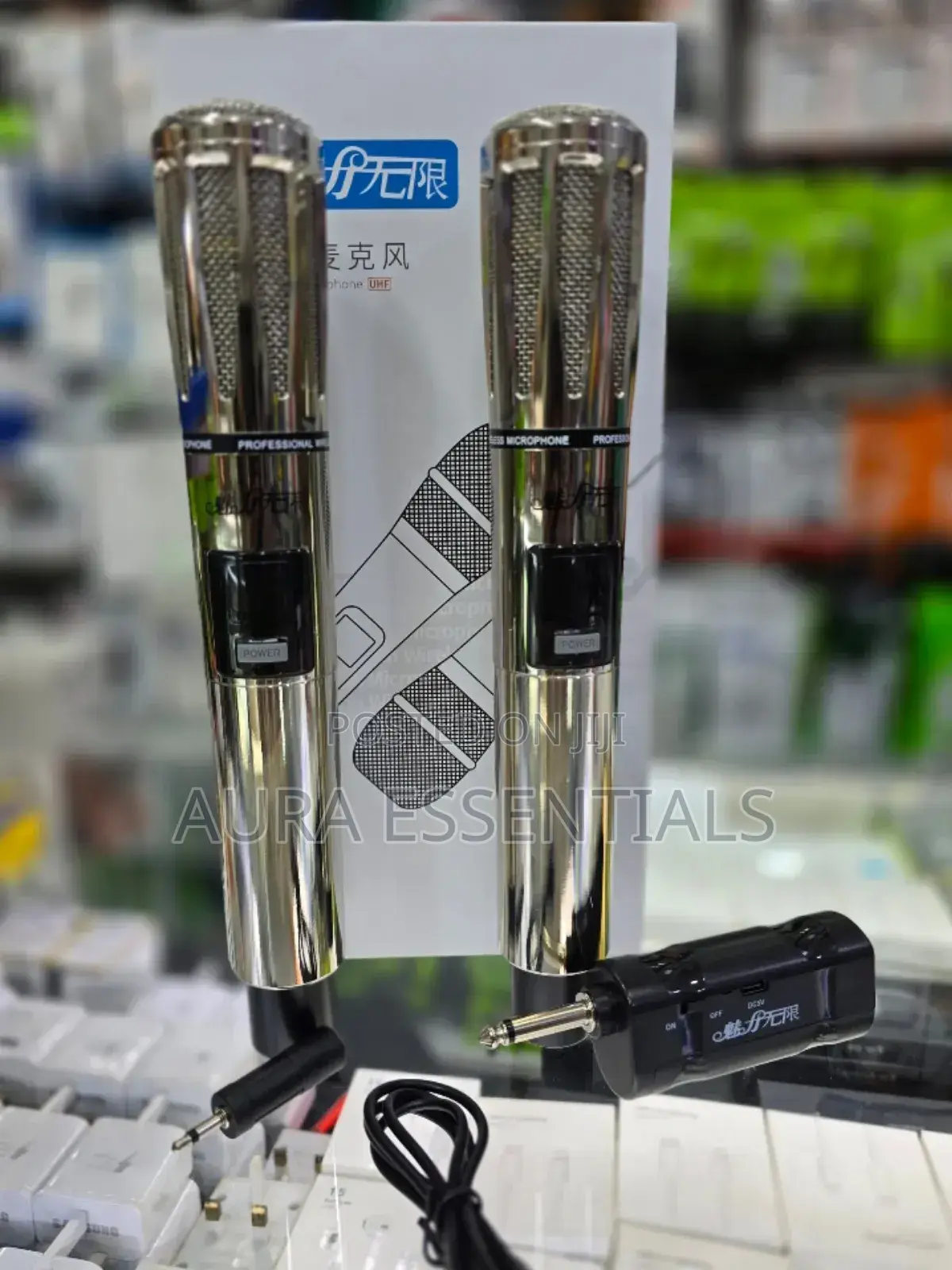 2 Metallic Heavy Duty Uhf Wireless Microphones
