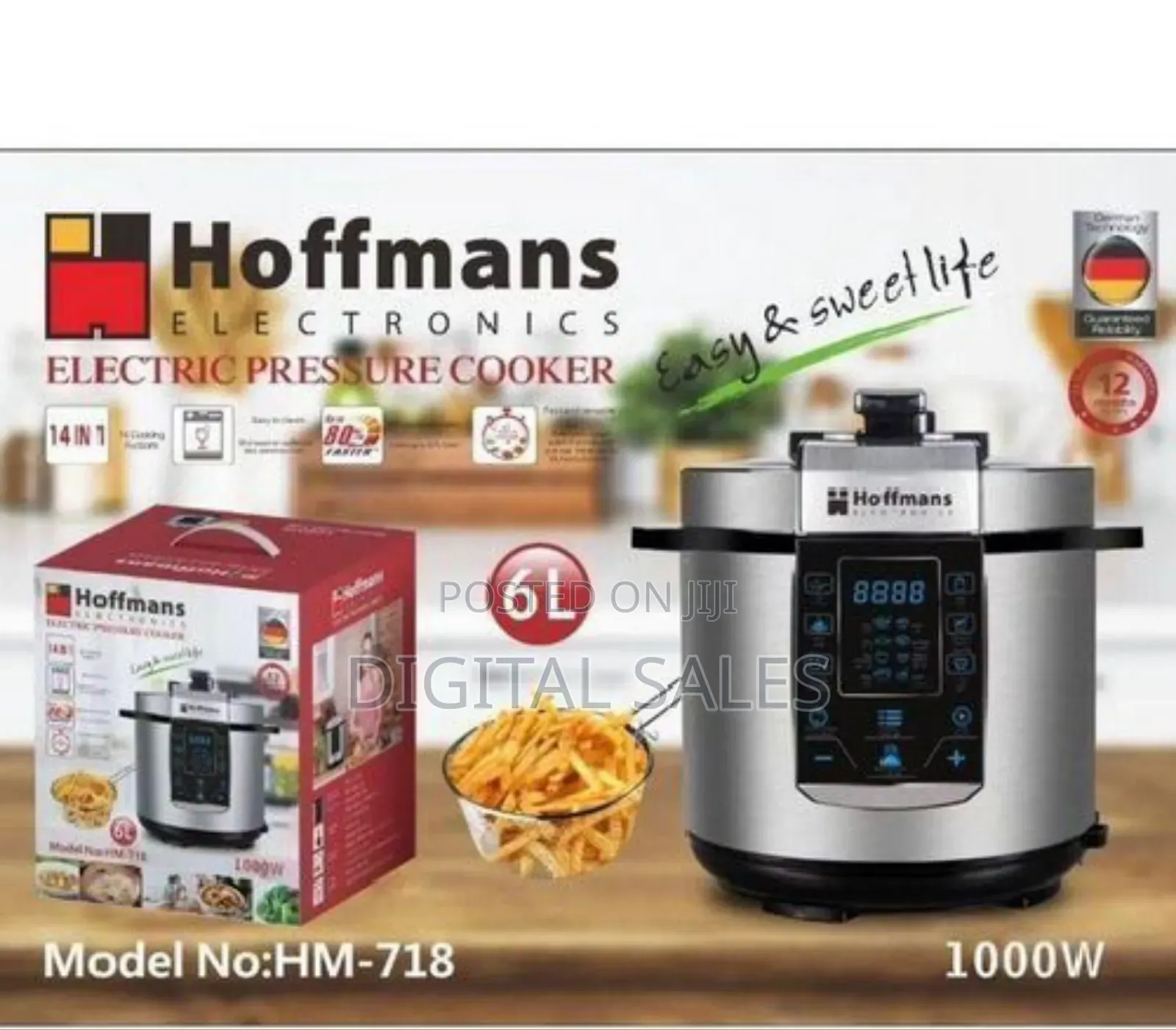 Hoffmans 6L Electric Pressure Cooker
