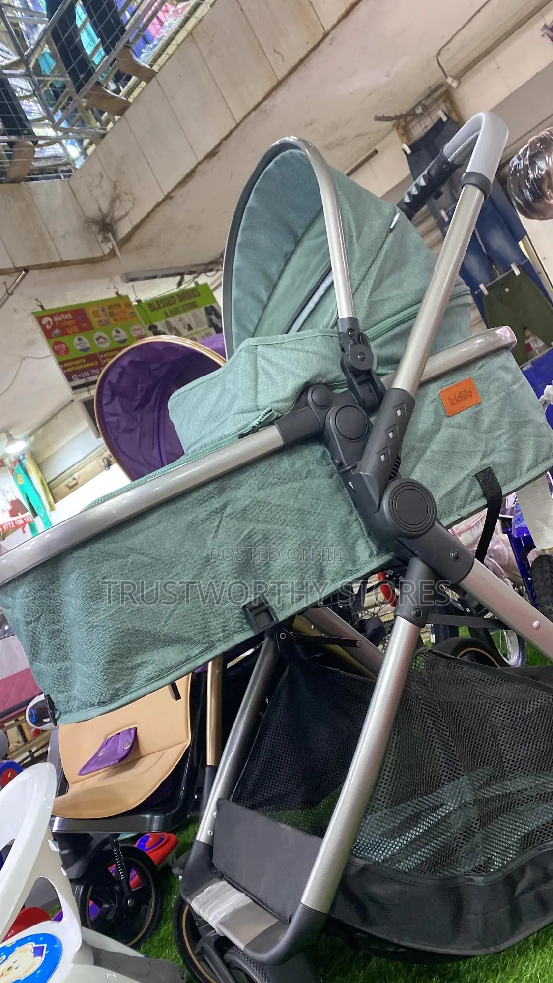 Foldable 2 in 1 Baby Stroller and Bed