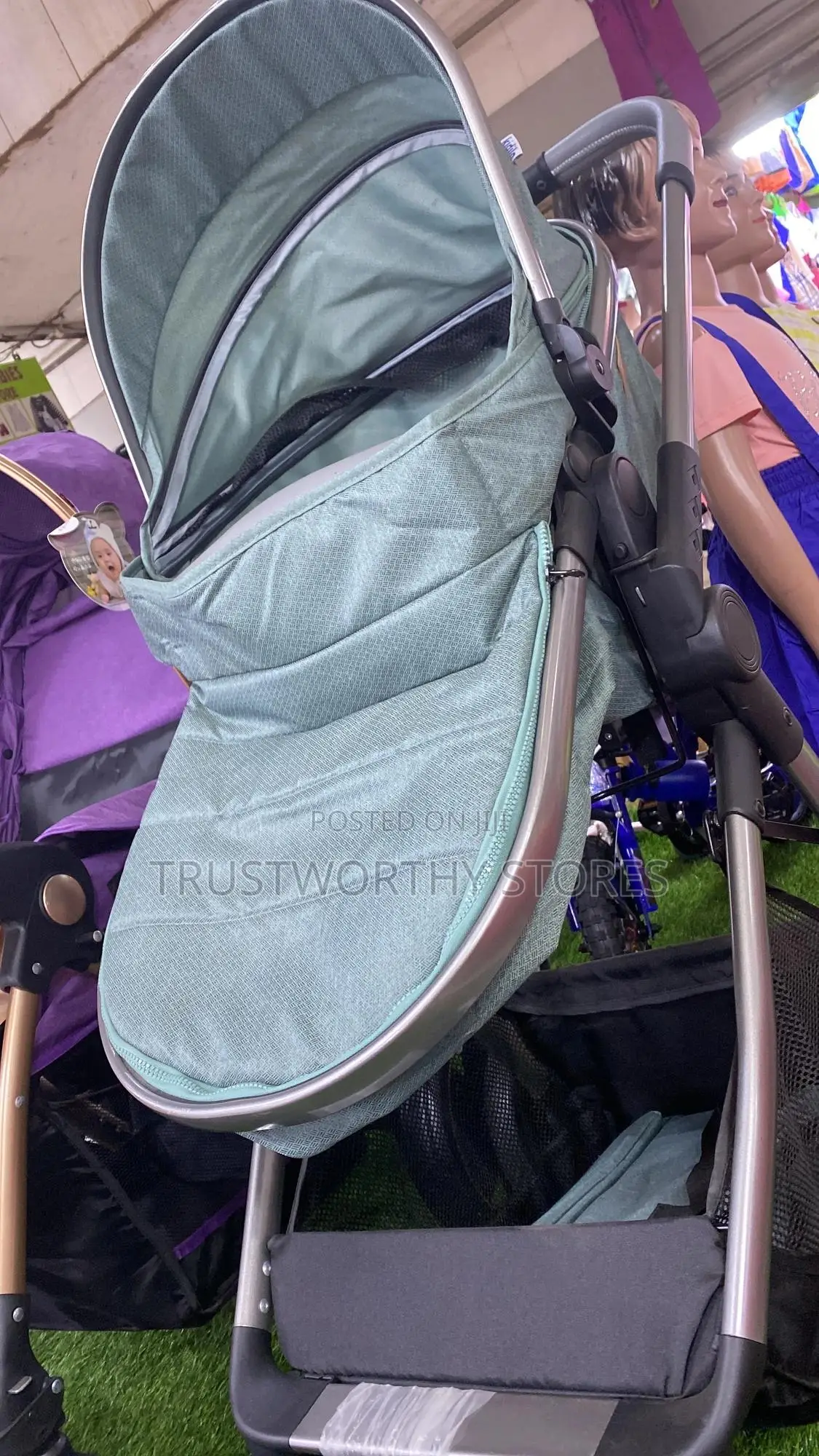 Foldable 2 in 1 Baby Stroller and Bed