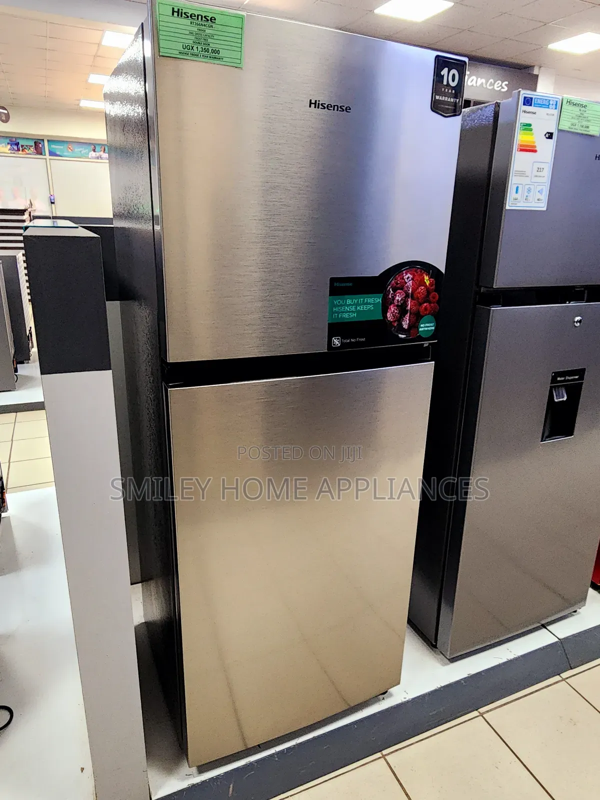 Hisense Double Door Frost Free Fridge 266ltrs