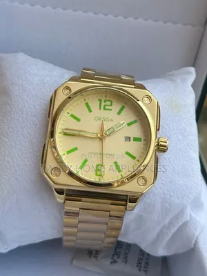 Orsga Unisex Wrist Stylish Watch Gold