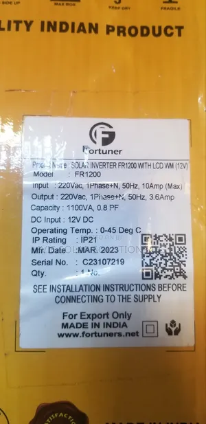 Fortuner Inverter 1200watts
