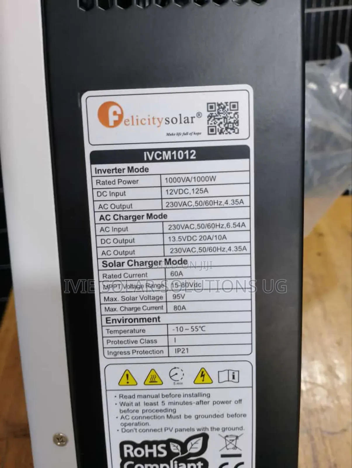 Felicity Hybrid Inverter 1kva / 10000watt