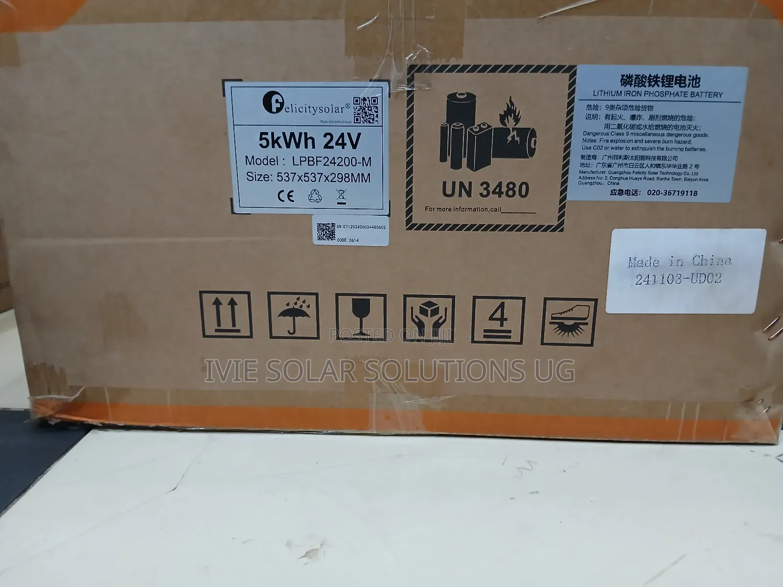 Felicity Lithium Ion Battery 5kwh 24v 200ah
