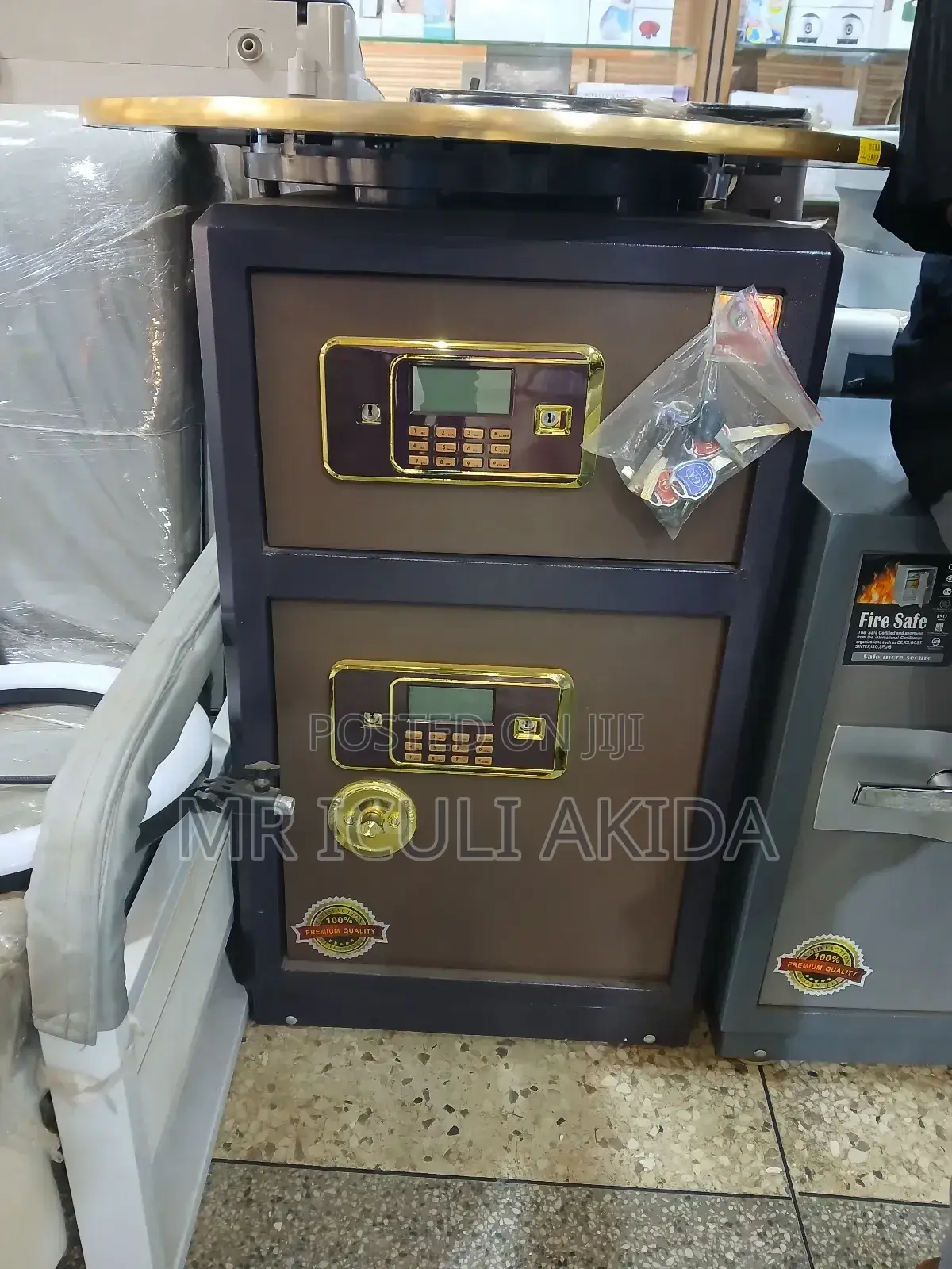 Double Door Dual Lock Digital Hiden Piggy Bank Fire Safe Box