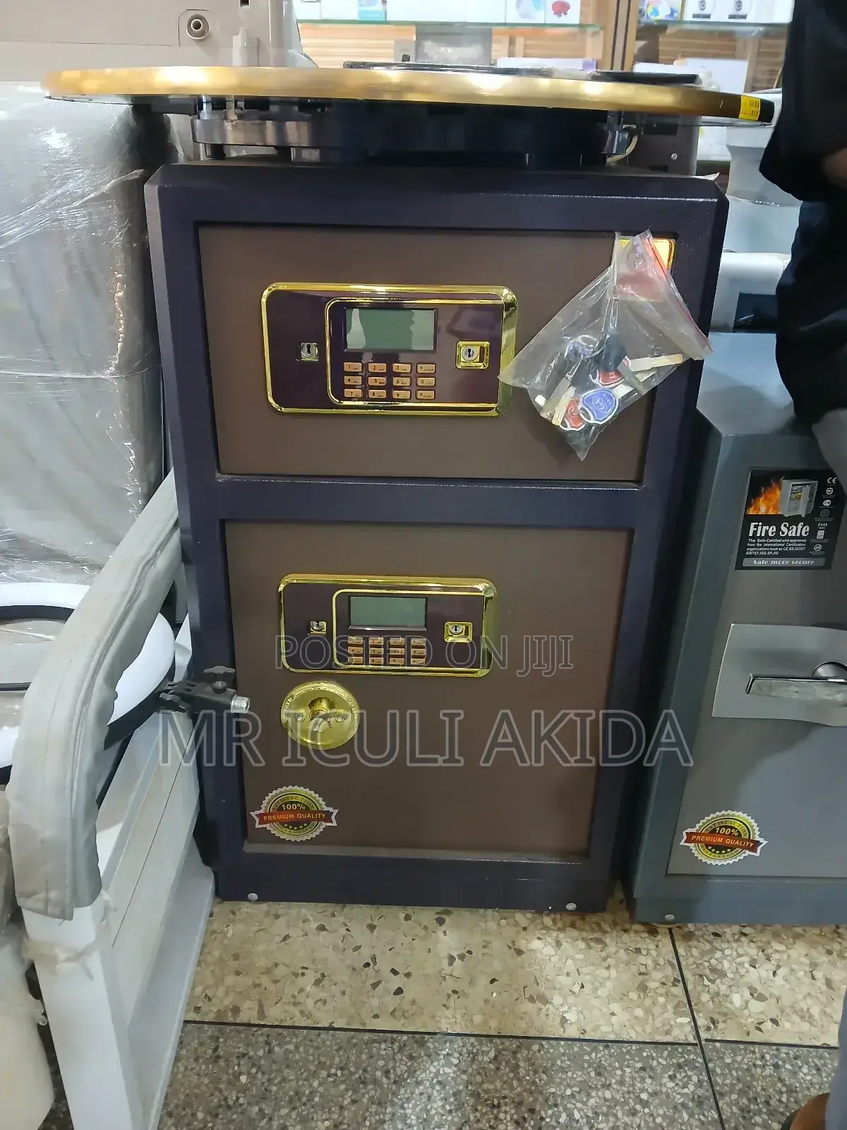 Double Door Dual Lock Digital Hiden Piggy Bank Fire Safe Box