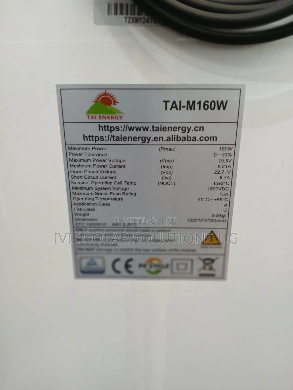 Tai Solar Panels 160watts