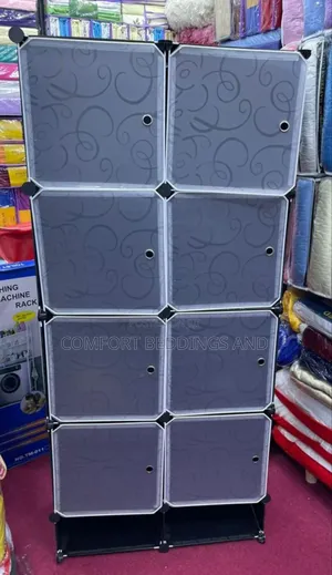 Two Column Plastic Closet Black