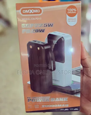 OMXMO Power Bank 20000mah Super Fast Charging With 2 Lines