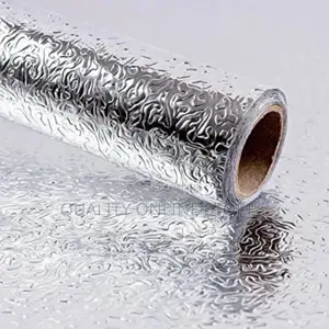Silver Color Aluminum Crinkle Paper Sticker