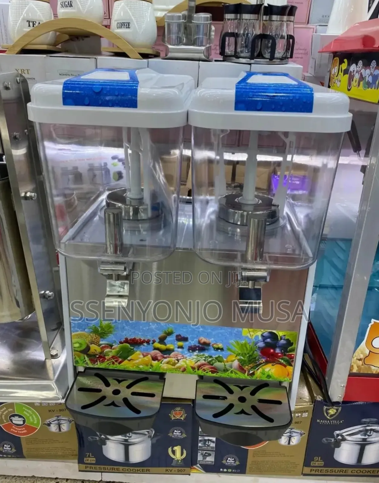 Pixel Double Tank Juice Dispenser | 2 Taps, Dual Compartment