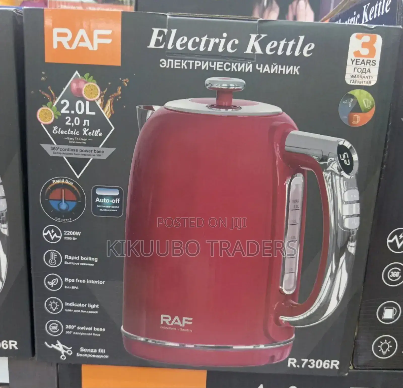 RAF Electric Kettle With LCD Display