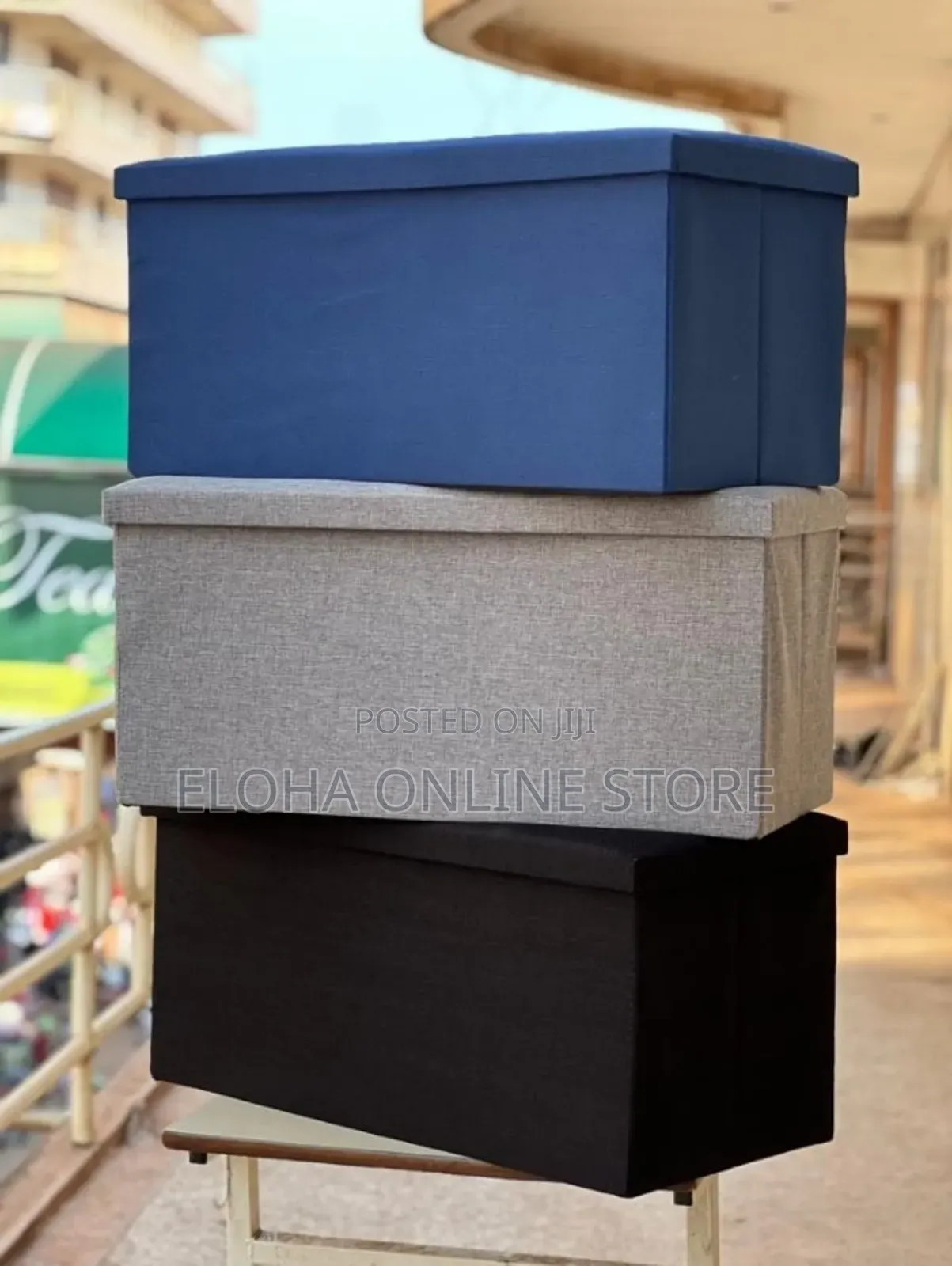 Foldable Storage Ottoman Bench