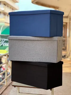 Foldable Storage Ottoman Bench
