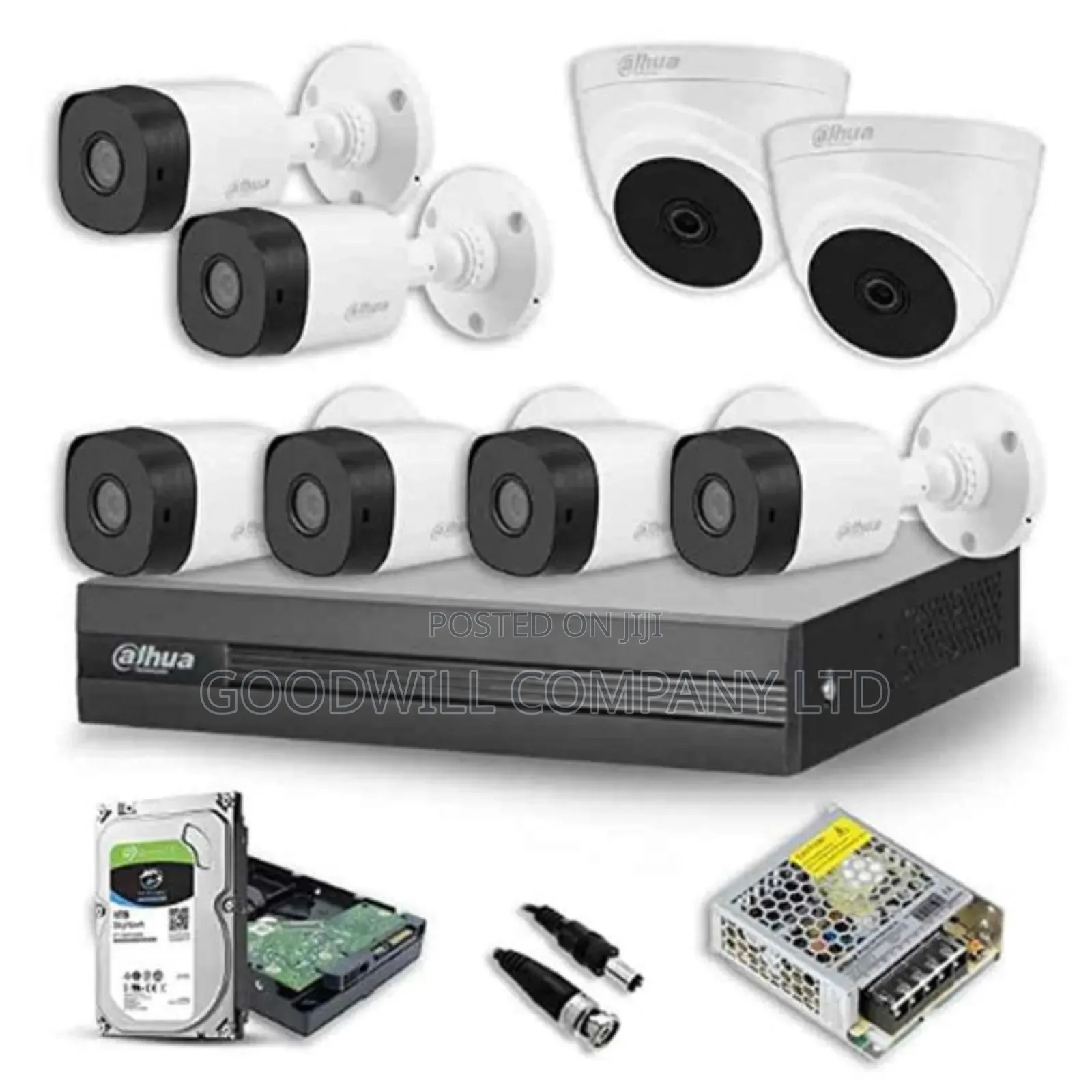 8 Channel Dahua Night Vision CCTV Camera Full Kit