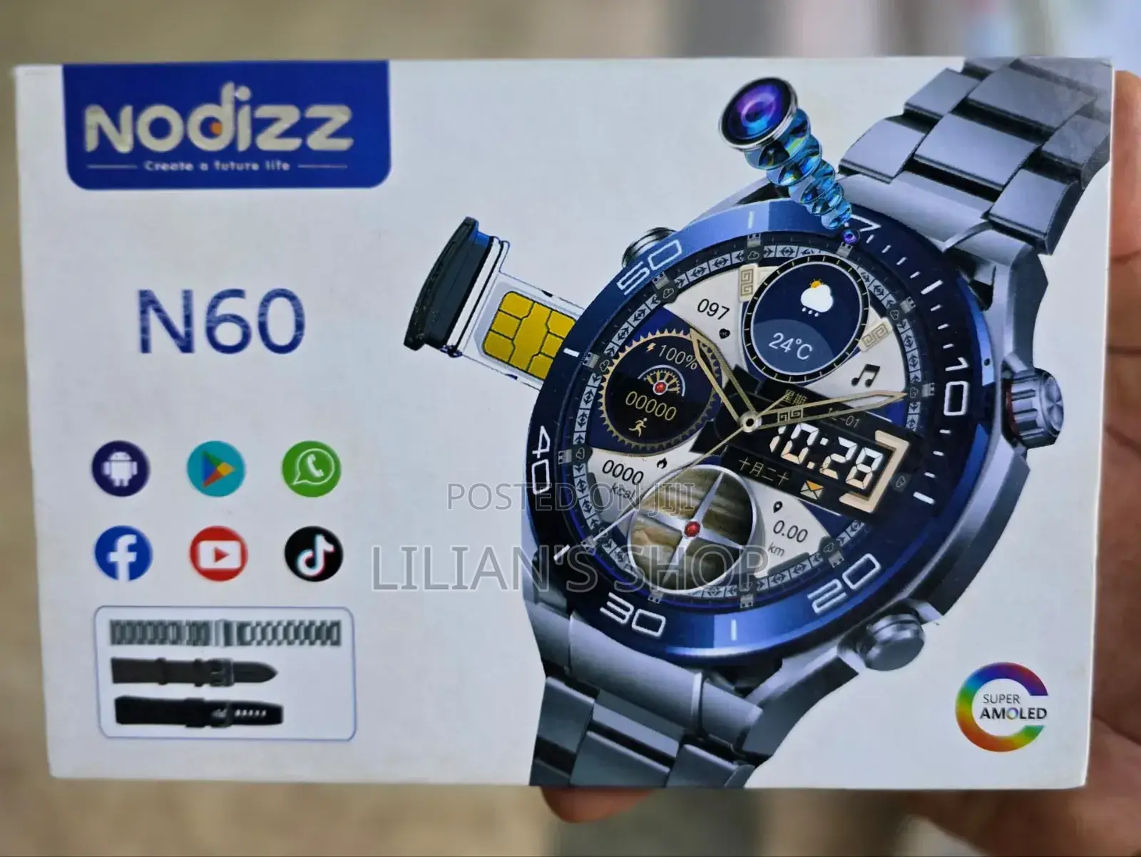 5G Sim Enabled Amoled Android Smart Watch